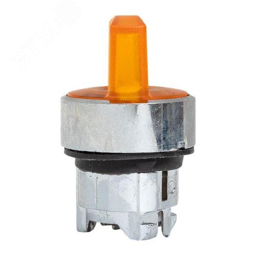 Исполнительный механизм переключателя SB4 желтый на 2 положения с фиксацией, с подсветкой с короткой ручкой IP65 - фото 5