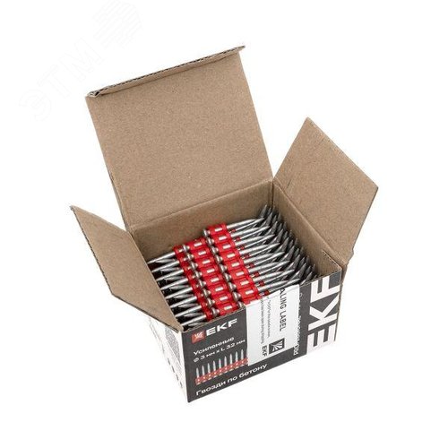 Кованые гвозди по бетону, металлу Bullet Type диаметр 3 мм длина 32 мм, цинкование (250 шт.) EKF - фото 6