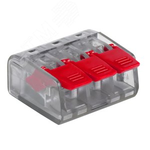 Клемма СМК 221-413 3 отверстия 0.2-4.0 мм2 (100 шт.) PROxima