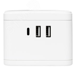 Удлинитель Куб 2 гнезда 2USB 2,4А+Type C + Ночник 1,3 метра 1мм2 - фото 2