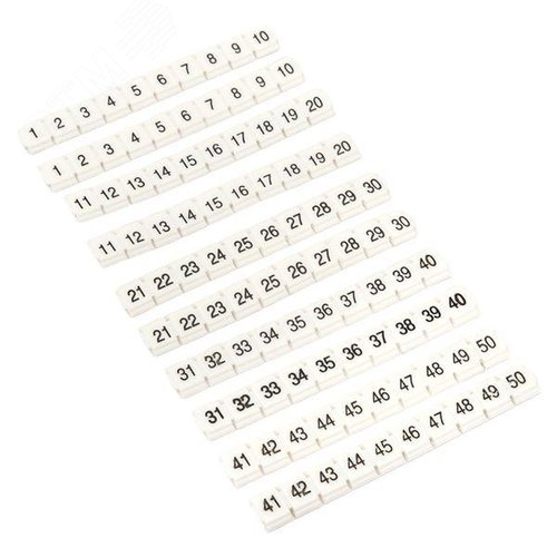 Маркеры для ST/Push-in 2,5 с нумерацией 1-50 для крепления сбоку (100 шт.) EKF - фото 1