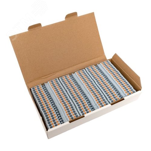 Клемма Push-in 4 мм2 4 вывода серая EKF - фото 10