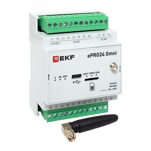 Контроллер удаленного управления 6вх/4вых Wi-Fi GSM 230 В ePRO24 Omni EKF - фото 2