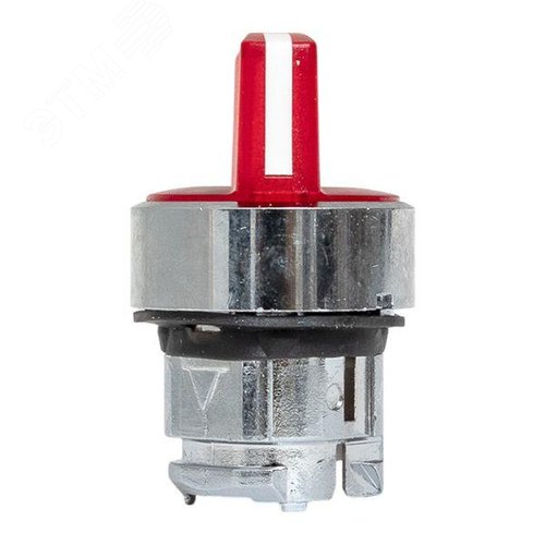 Исполнительный механизм переключателя SB4 красный на 2 положения с фиксацией, с подсветкой с короткой ручкой IP65 - фото 3