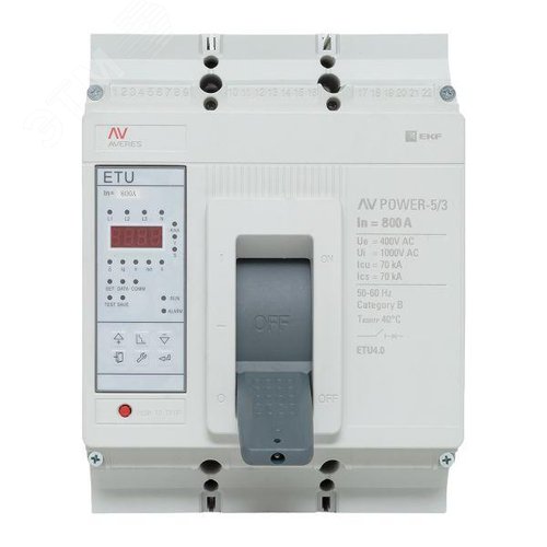 Выключатель автоматический AV POWER-5/3 800А 70kA ETU4.0 AVERES - фото 2