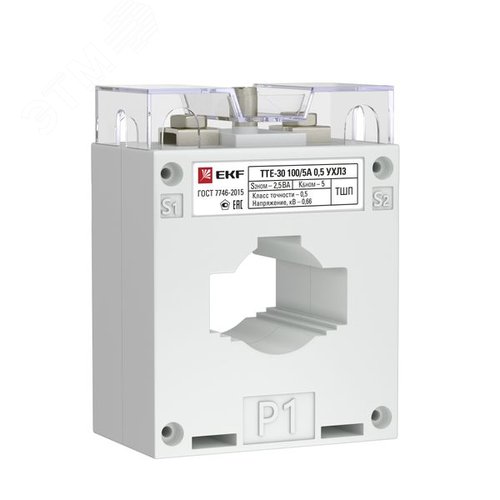 Изображение товара Трансформатор тока ТТЕ-30-250/5А mini класс точности 0,5 PROxima (шт)