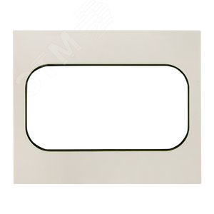 Стокгольм Рамка для розетки 2-местная белая с линией цвета черный - фото 1