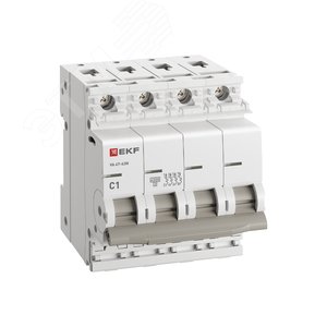 Выключатель автоматический четырехполюсный 4P 1А (C) 4.5kA ВА 47-63N M634401C PROXIMA EKF - фото 3