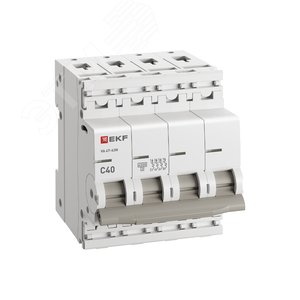 Выключатель автоматический четырехполюсный 4P 40А (C) 4.5kA ВА 47-63N M634440C PROXIMA EKF - фото 2