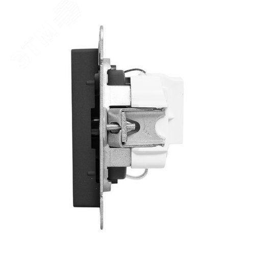 Эпика Механизм розетки 16А с заземлением без шторок черный EKF - фото 5