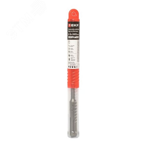 Бур по бетону SDS-plus 6х160 мм (4 резца) - фото 7