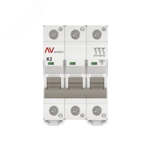 Выключатель автоматический AV-6 DC 3P 2A (K) 6kA EKF AVERES - фото 3