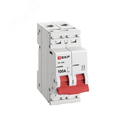 Выключатель нагрузки (ВН) двухполюсный 2P 100А ВН-125N S1252100 PROXIMA EKF - фото 2