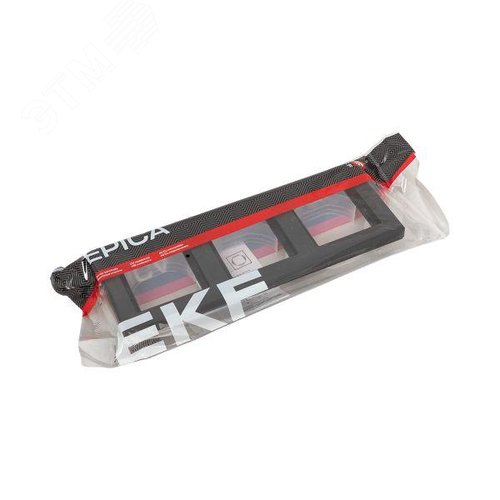 Эпика Рамка 3-местная IP44 черный пластик EKF - фото 4