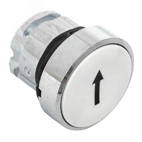 Исполнительный механизм кнопки XB4 белый плоский возвратный без фиксации, стрелка IP65 - фото 6