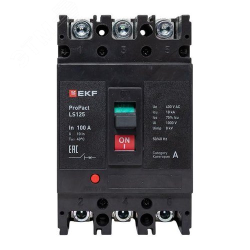 Автоматический выключатель LS125 18кА 3P 100А ProPact EKF - фото 2