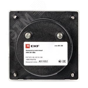 Амперметр аналоговый на панель 80х80 круглый вырез 300А трансформаторное подключение AM-A801 - фото 3