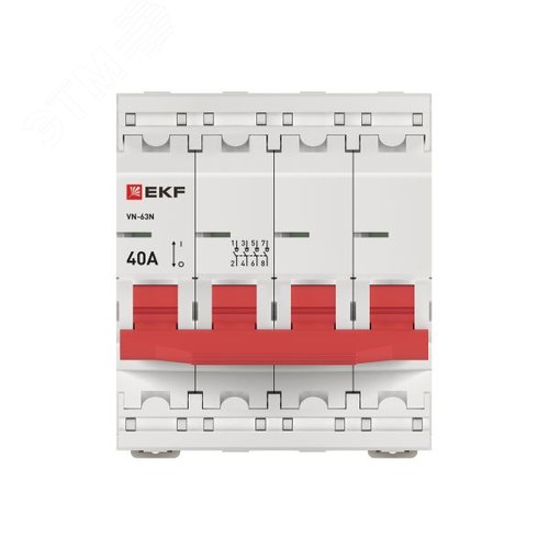 Выключатель нагрузки (ВН) четырехполюсный 4P 40А ВН-63N S63440 PROXIMA EKF - фото 4