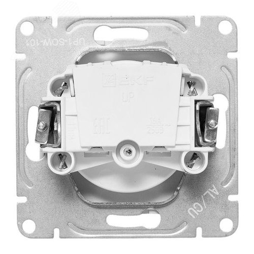 Эпика Механизм розетки 16А без заземления со шторками белый EKF - фото 4