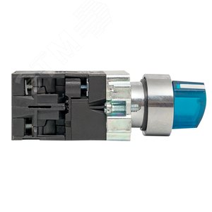 Переключатель BD21 2P c синей подсветкой 24В NO PROxima - фото 2