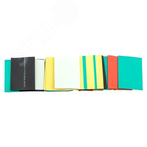 Трубка термоусаживаемая ТУТ нг 50/25 (7 цветов по 3шт) 100мм PROxima - фото 3