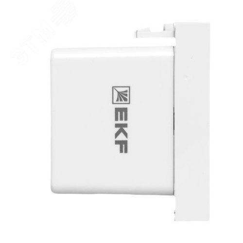 Розетка USB A+C, 2.1А, 2 гнезда, без индикатора, белая EKF - фото 3