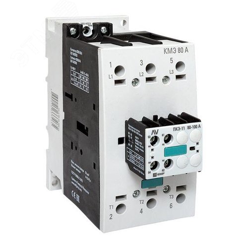 Изображение товара Комплект КМЭ 80А 400В АС с дополнительными контактами 1НО+1НЗ EKF AVERES (шт)