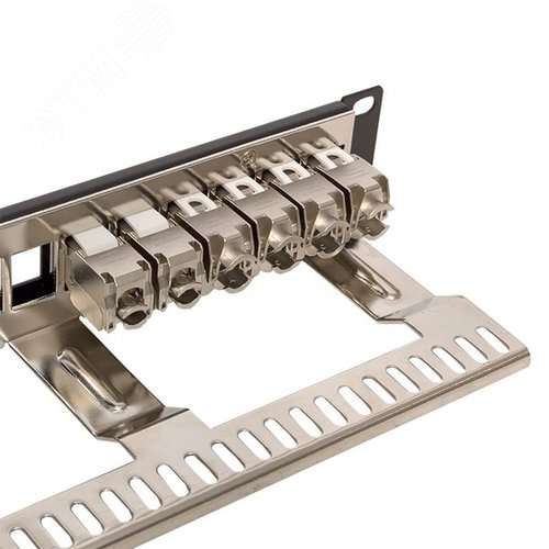 Патч-панель модульная TERACOM PRO 19'' 1U экранированная 24 порта с органайзером (пустая) - фото 5