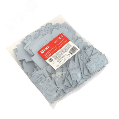 Заглушка для пружинной двухуровневой 2.5 Push-in серая - фото 4