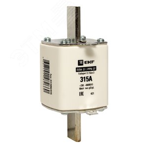 Вставка плавкая ППН-37 400/315А габарит 2 - фото 1