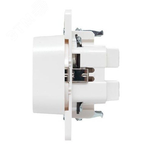 Стокгольм Механизм Розетки 2-местной с/з 16А белый с защ. штор. - фото 5