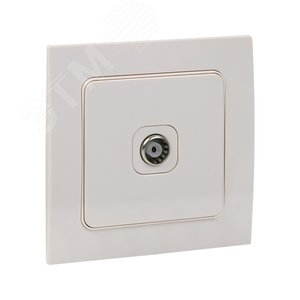 Стокгольм Механизм Розетки TV 1-местной проходной 75Ом 5-862МГц белый - фото 4