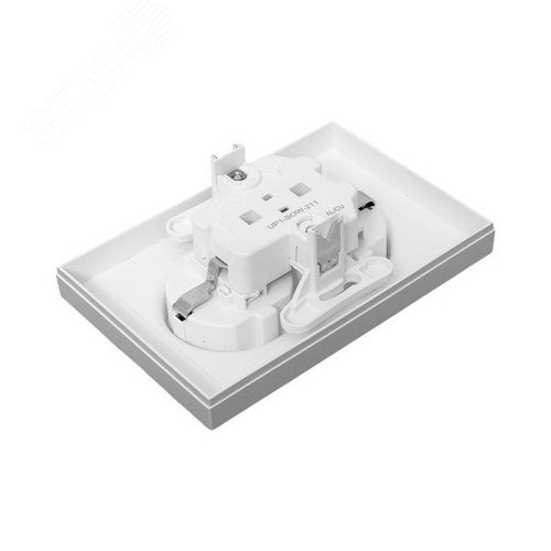 Эпика Механизм розетки двойной 16А с заземлением со шторками с рамкой алюминий EKF - фото 7