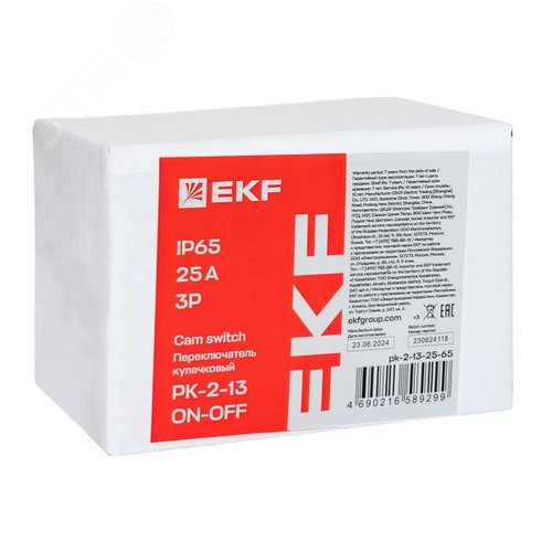 Переключатель кулачковый ПК-2-13 25А 3P ВКЛ-ВЫКЛ IP65 EKF - фото 9