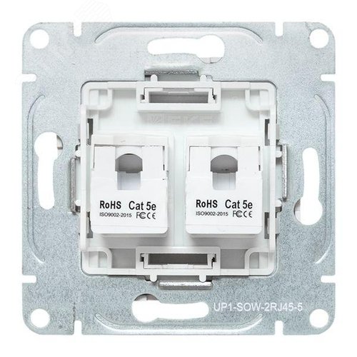 Эпика Механизм розетки RJ45 - 2шт (cat5) белый EKF - фото 4