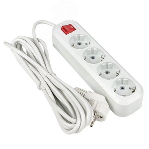 Удлинитель Эксперт 4 гнезда 5 метров 16А/3,0кВт с выключателем и заземлением ПВС 3х1 PROxima - фото 3