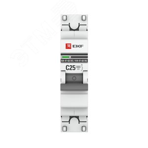 Выключатель автоматический 1P 25А (C) 6кА ВА 47-63 DC PROxima - фото 2