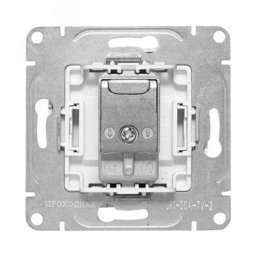 Эпика Механизм розетки TV проходная алюминий EKF - фото 4