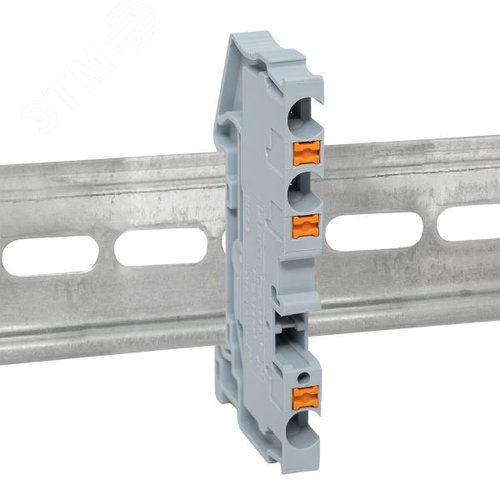 Клемма Push-in 4 мм2 3 вывода серая EKF - фото 2