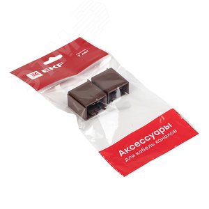 Соединитель (25х16) (4 шт) Plast под темное дерево - фото 3