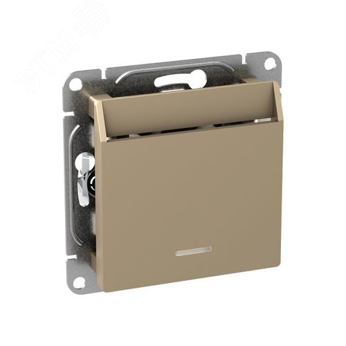 Механизм выключателя. карточный. с подсветкой. шампань Эпика EKF - фото 2