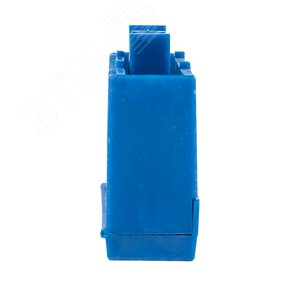 Шина 0 N (6х9мм) 10 отверстий латунь синий изолированный корпус на DIN-рейку PROxima - фото 2