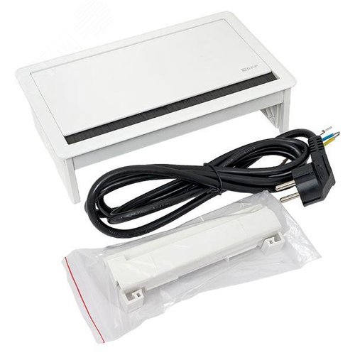 Встраиваемый настольный розеточный блок выдвижной, 8 модулей, белый, C-Line - фото 11