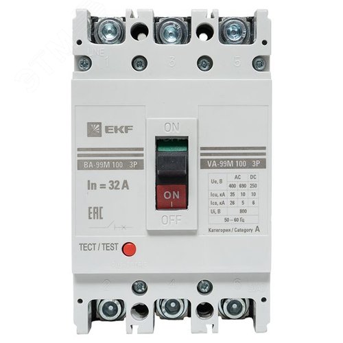 Выключатель автоматический ВА-99М 100/32А 3P 35кА PROxima - фото 3