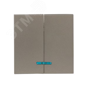 Валенсия лицевая панель выключателя 2-кл. с индикатором 10А кашемир - фото 1