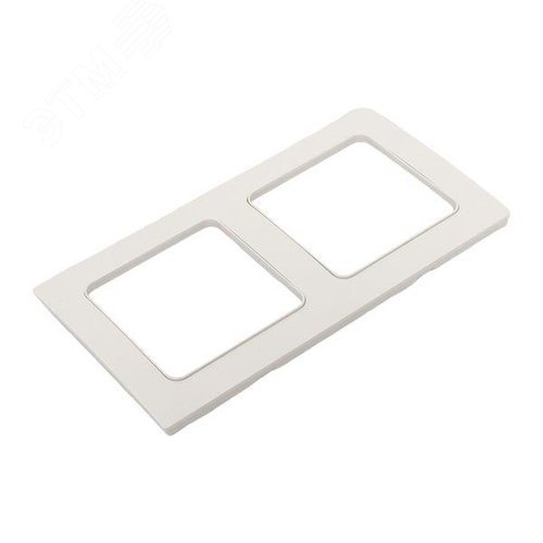 Стокгольм Рамка 2-местная белая - фото 5