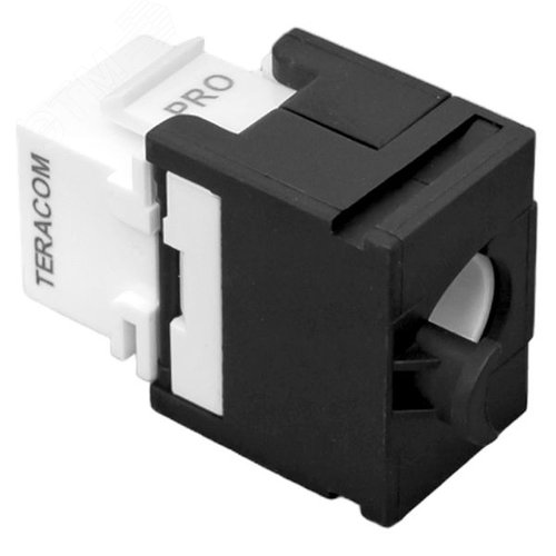 Модуль Keystone TERACOM PRO Cat.5E неэкранированный 110 IDC 180 градусов самозажимной (Toolless) черный - фото 2