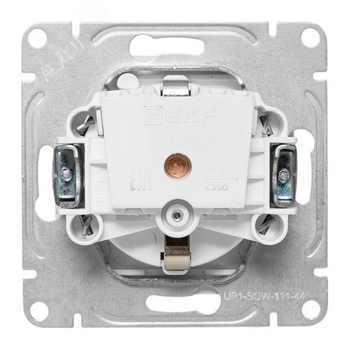 Эпика Механизм розетки 16А IP44 с заземлением со шторками c крышкой белый EKF - фото 7