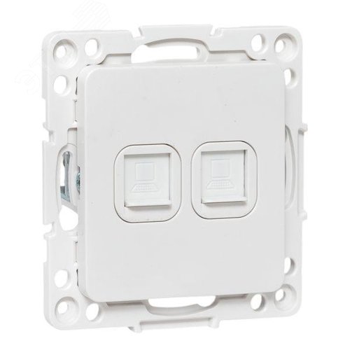 Изображение товара Стокгольм Механизм розетки RJ-45 2-местной белый EKF (шт)