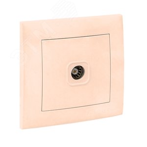 Валенсия розетка телевизионная 1-местная 75Ом 5-862МГц кремовая - фото 2